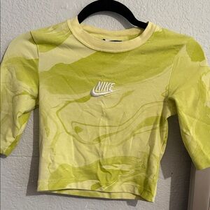 Nike Kids Swirl Lime Long Sleeve Tee